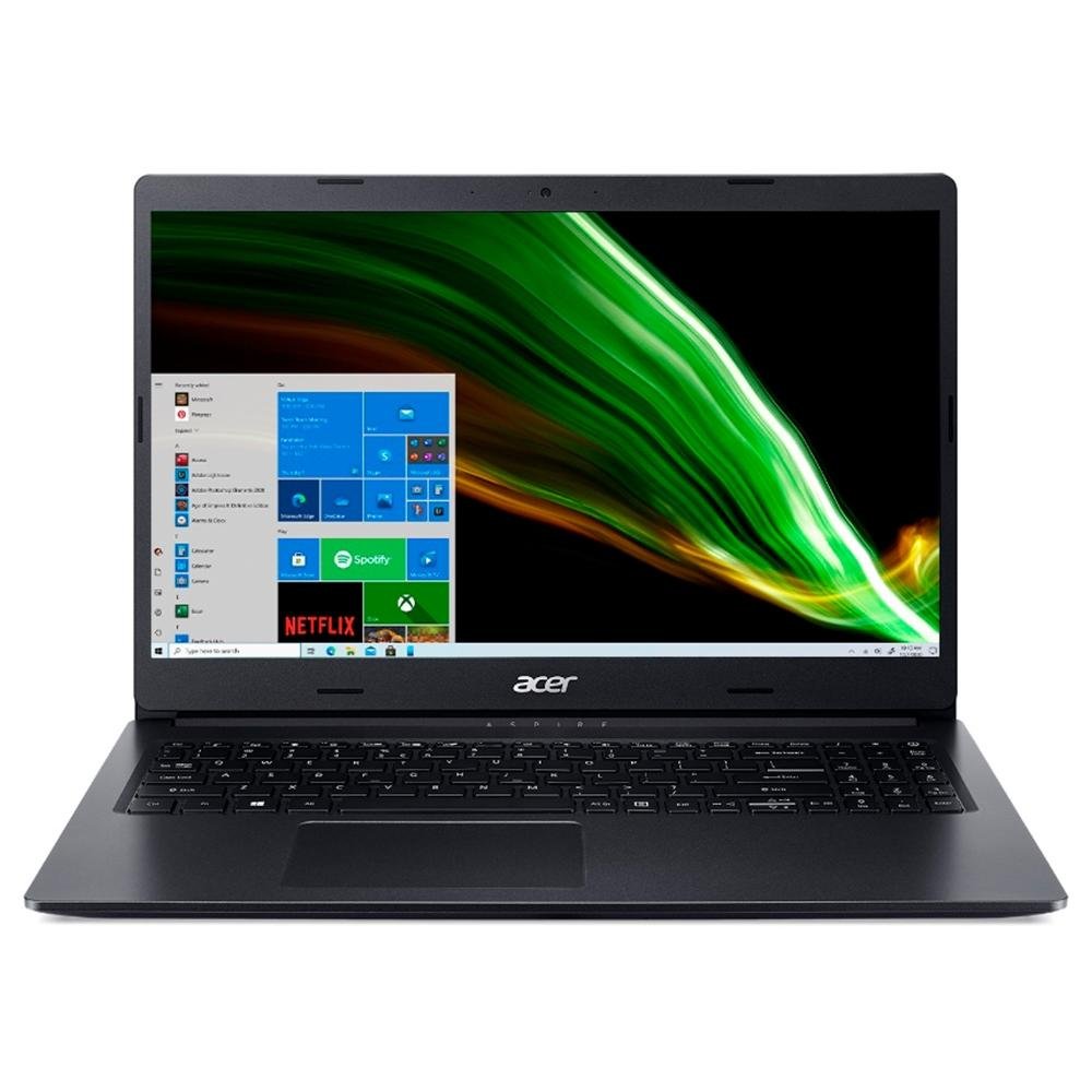 Notebook Acer Aspire 3 AMD Ryzen 5-3500U, 8GB RAM, SSD 512GB NVMe, 15.6" HD, Win10 Home, Preto - A315-23-R6HC Notebook Acer Aspire 3 AMD Ryzen 5-3500U, 8GB RAM, SSD 512GB NVMe, 15.6" HD, Win10 Home, Preto - A315-23-R6HC