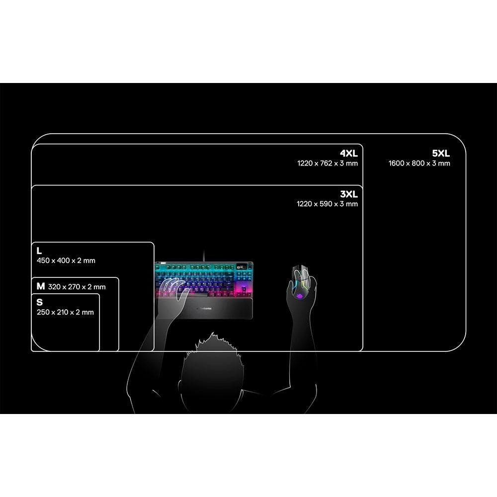 Imagem 3 de 4 do produto Mousepad Gamer Steelseries QcK MINI SMALL (Pequeno) 250x210 mm, Preto - 63005