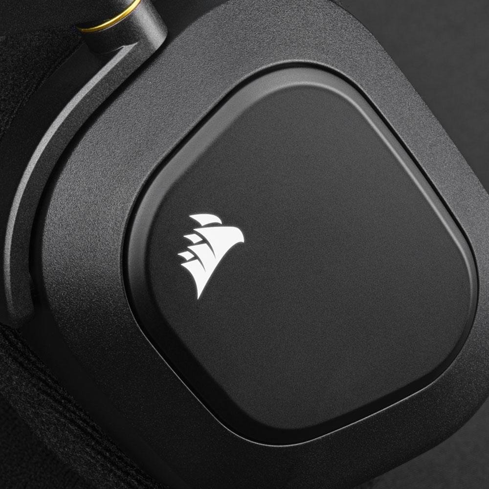 Headset Gamer Sem Fio Corsair HS80 Premium, RGB, Surround, Dolby Atmos, Wireless, Drivers 50mm, Preto - CA-9011235-NA Headset Gamer Sem Fio Corsair HS80 Premium, RGB, Surround, Dolby Atmos, Wireless, Drivers 50mm, Preto - CA-9011235-NA