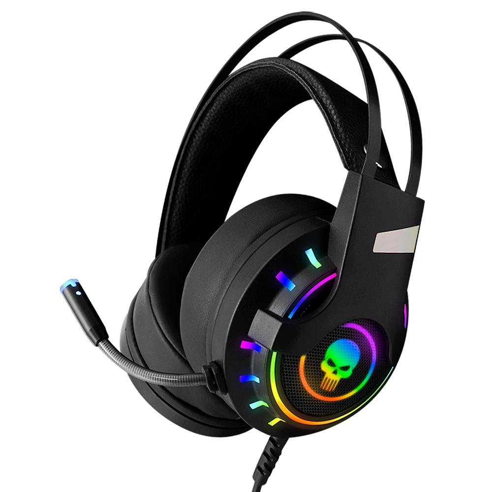 Headset Gamer Bright, RGB, 7.1, USB, Microfone com LED, Preto - 592 Headset Gamer Bright, RGB, 7.1, USB, Microfone com LED, Preto - 592