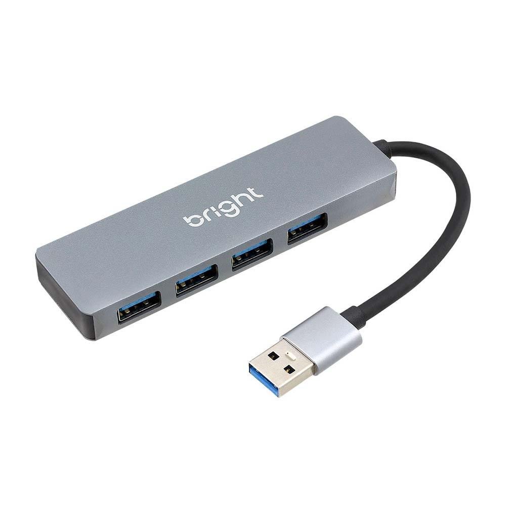 Imagem 3 de 7 do produto HUB USB 3.0 Bright, 4 Portas, 5Gbps, Compacto, Plug And Play - 598