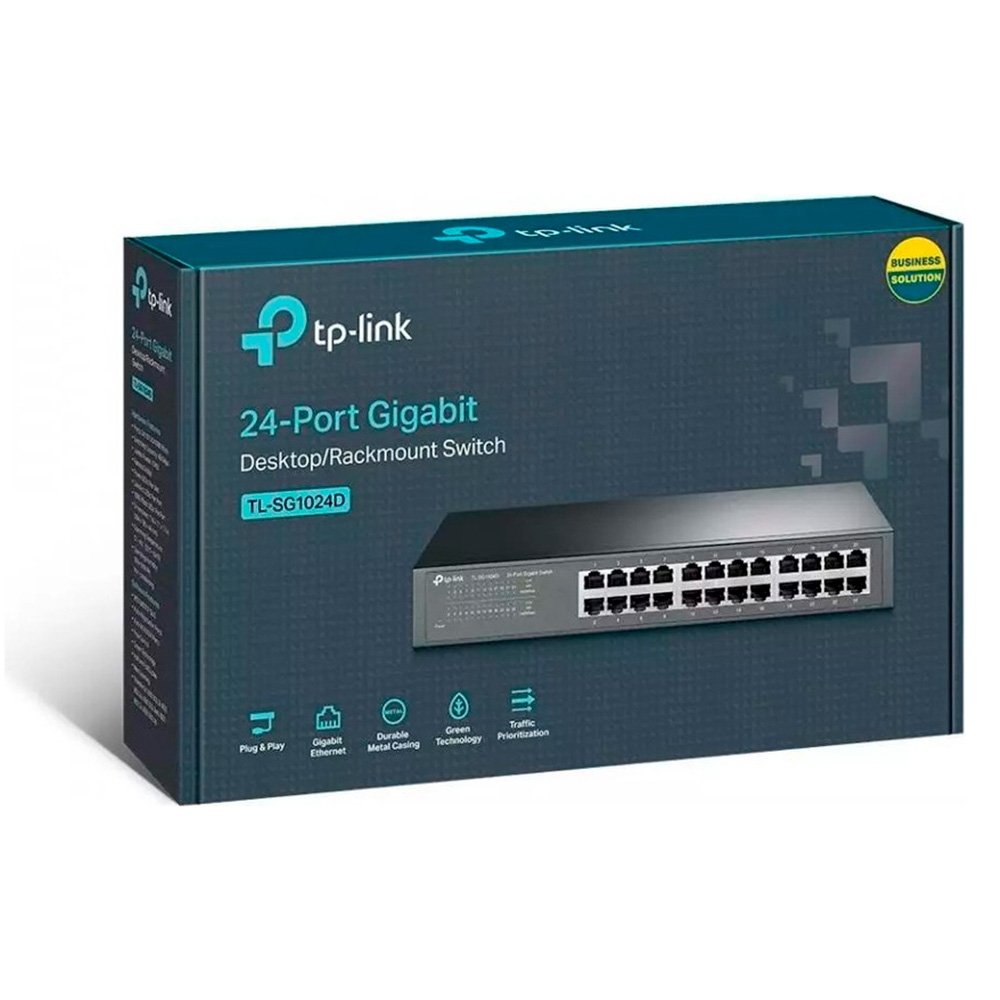 Switch Wired TP-Link Gigabit 24 Portas TL-SG1024D - view 2