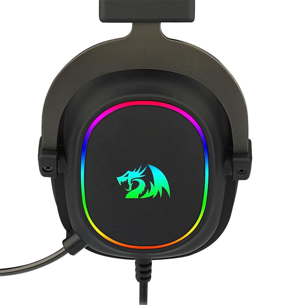 Headset Gamer Redragon Zeus X, Chroma Mk.II, RGB, Som Surround 7.1, Drivers 53mm, USB, Preto e Vermelho - H510-RGB Headset Gamer Redragon Zeus X, Chroma Mk.II, RGB, Som Surround 7.1, Drivers 53mm, USB, Preto e Vermelho - H510-RGB