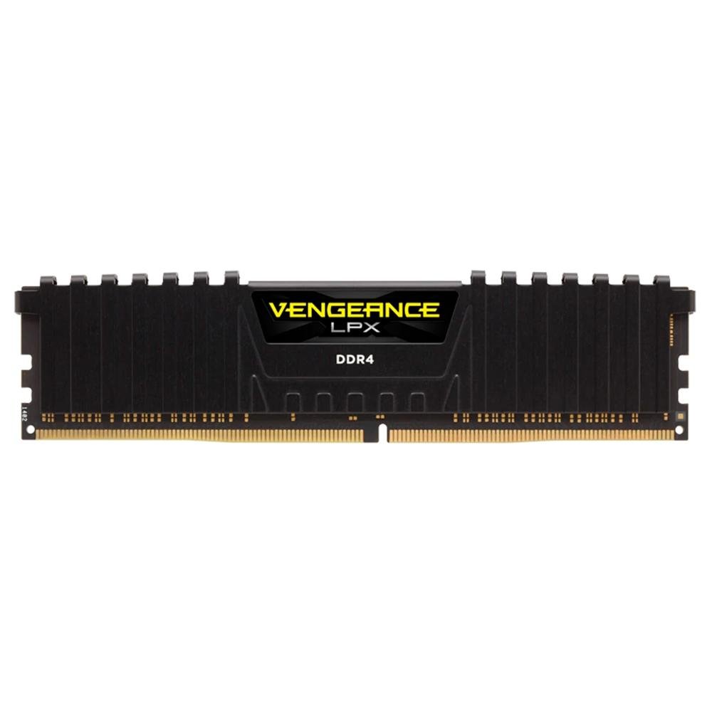 Memória RAM Corsair Vengeance LPX, 8GB, 3200MHz, DDR4, CL16, Preta - CMK8GX4M1E3200C16 Memória RAM Corsair Vengeance LPX, 8GB, 3200MHz, DDR4, CL16, Preta - CMK8GX4M1E3200C16
