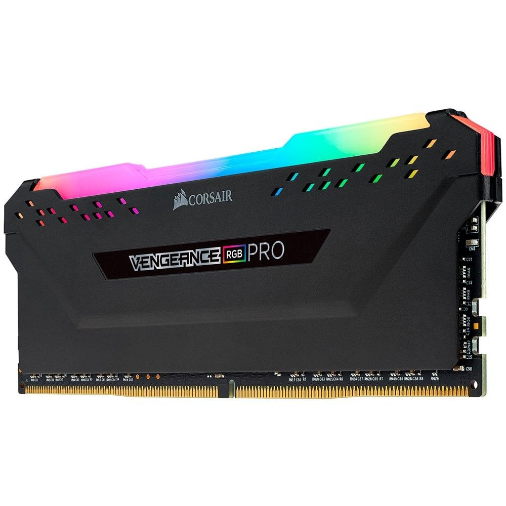 Memória RAM Corsair Vengeance RGB Pro, 8GB, 3200MHz, DDR4, CL16, Preta - CMW8GX4M1E3200C16 Memória RAM Corsair Vengeance RGB Pro, 8GB, 3200MHz, DDR4, CL16, Preta - CMW8GX4M1E3200C16