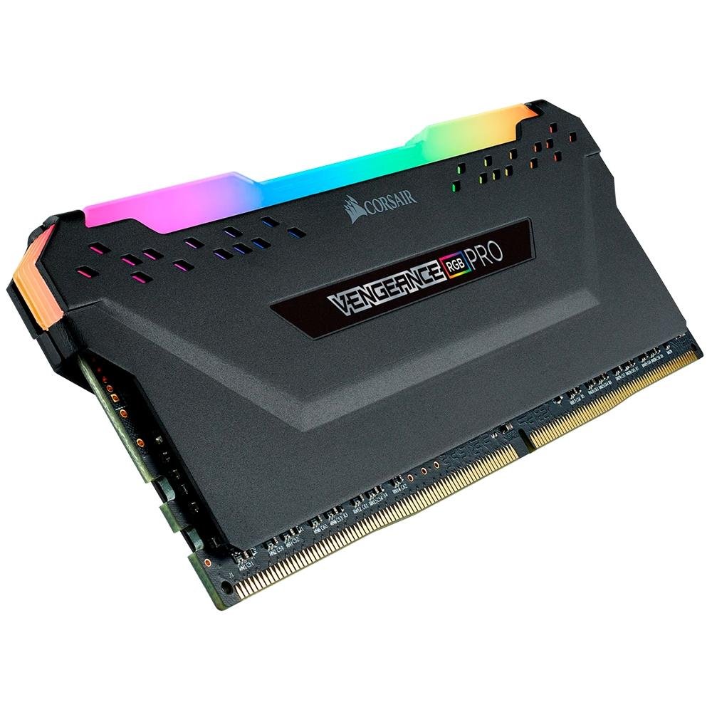 Memória RAM Corsair Vengeance RGB Pro, 8GB, 3200MHz, DDR4, CL16, Preta - CMW8GX4M1E3200C16 Memória RAM Corsair Vengeance RGB Pro, 8GB, 3200MHz, DDR4, CL16, Preta - CMW8GX4M1E3200C16