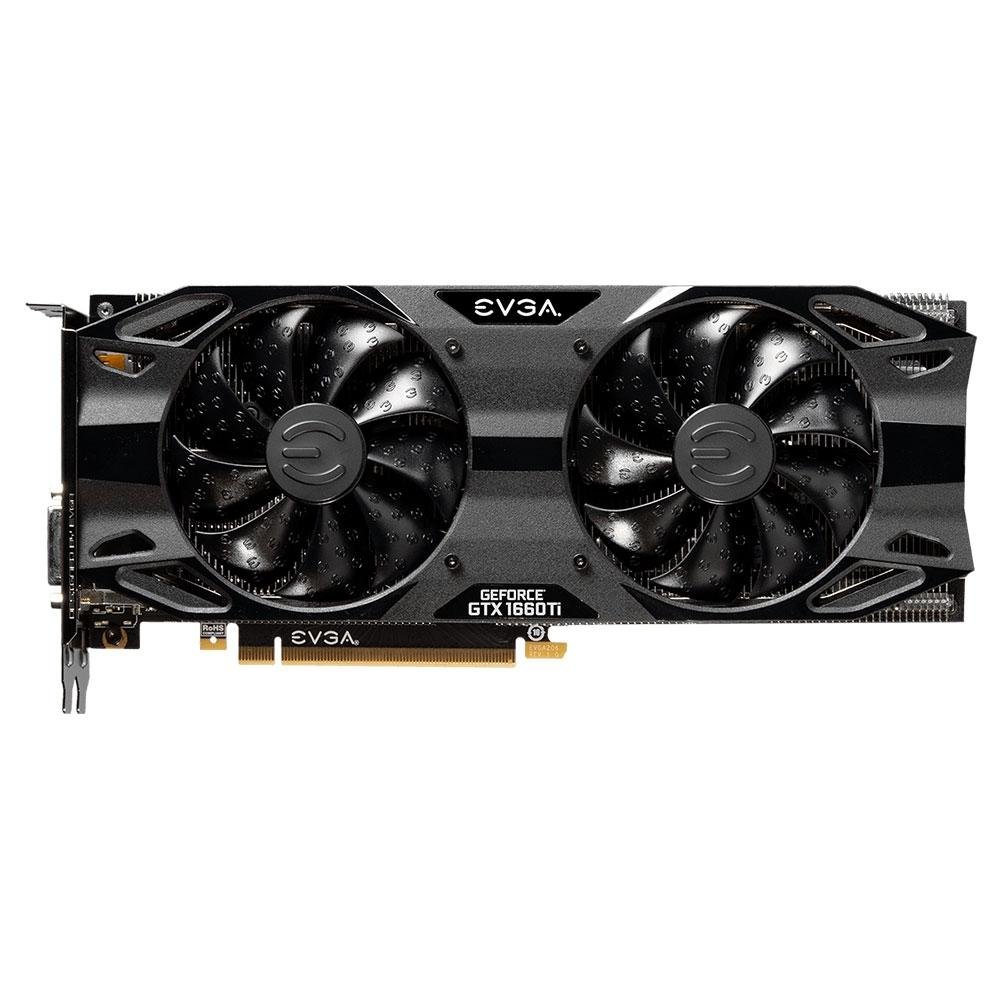 Placa de Vídeo GTX 1660 Ti XC Ultra Black Gaming EVGA NVIDIA GeForce, 6GB GDDR6, Dual HDB Fans - 06G-P4-1265-KR Placa de Vídeo GTX 1660 Ti XC Ultra Black Gaming EVGA NVIDIA GeForce, 6GB GDDR6, Dual HDB Fans - 06G-P4-1265-KR