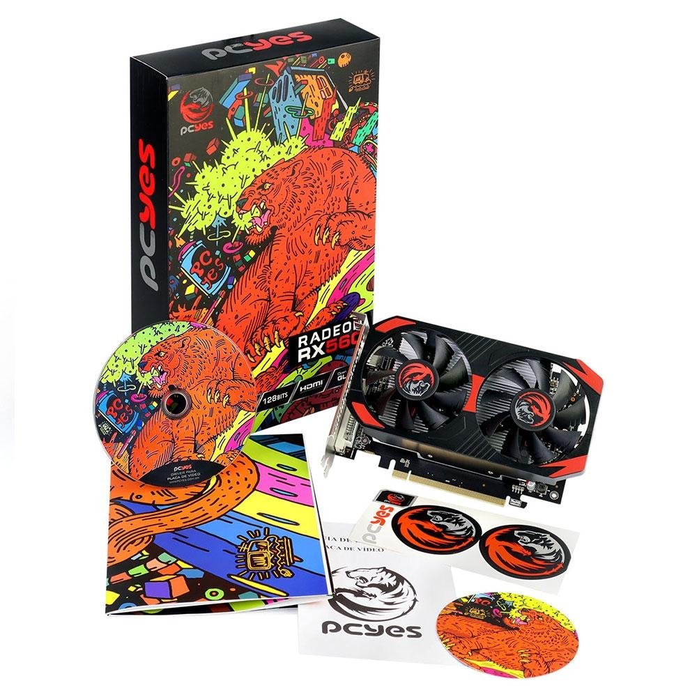 Imagem 11 de 11 do produto Placa de Vídeo Pcyes AMD Radeon RX 560, 4GB, GDDR5, Graffiti Series - PJRX560R5128