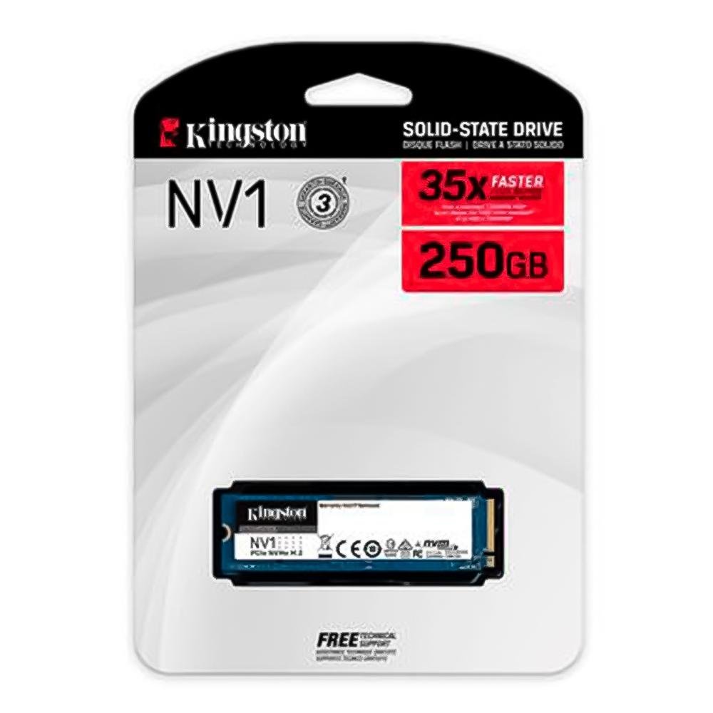 Imagem 4 de 5 do produto SSD 250 GB Kingston NV1, M.2 2280 NVMe, Leitura: 2100MB/s e Gravação: 1100MB/s - SNVS/250G
