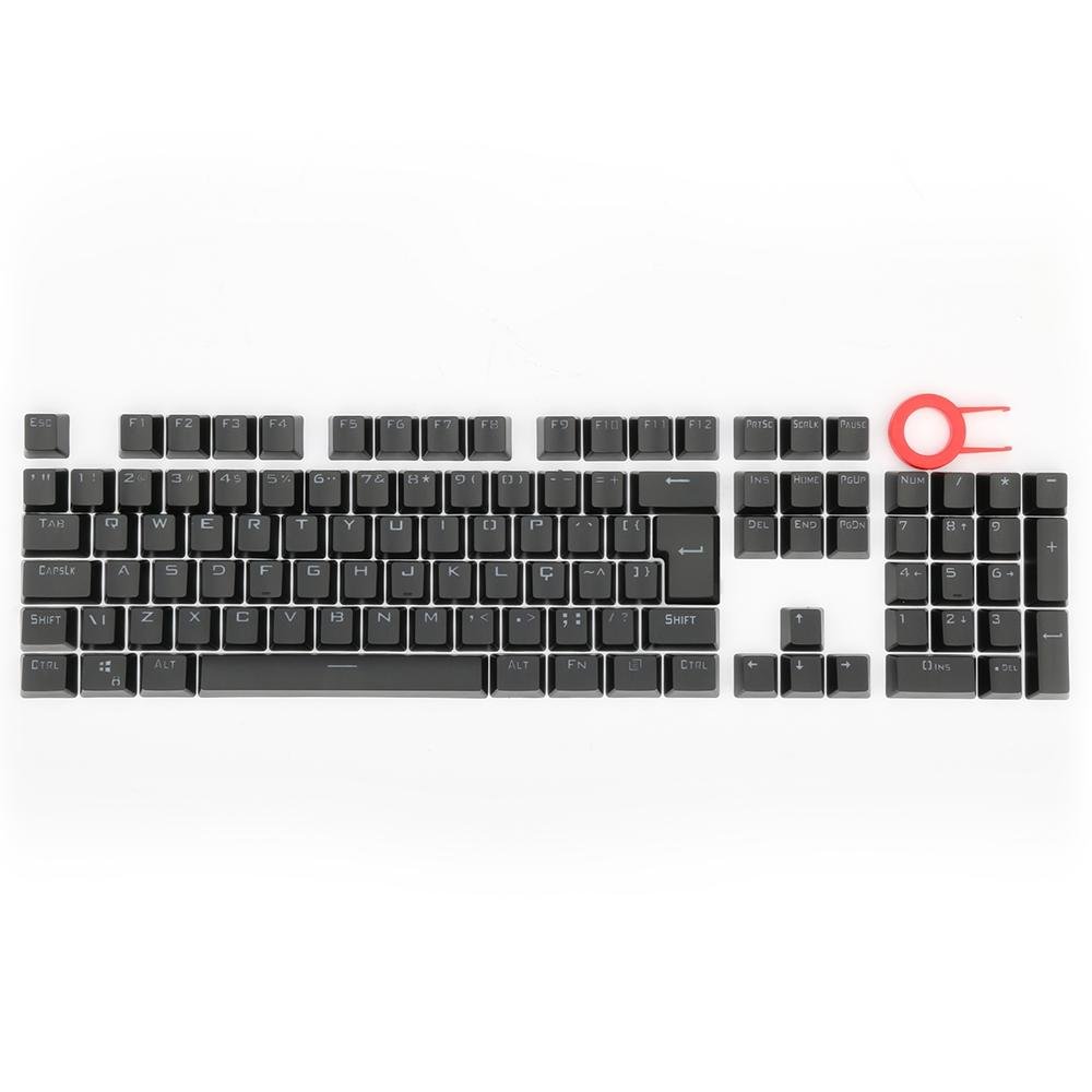 Teclas Redragon para Teclado Mecânico, Double Shot, 106 peças, ABNT 2, Preto - A108 Teclas Redragon para Teclado Mecânico, Double Shot, 106 peças, ABNT 2, Preto - A108