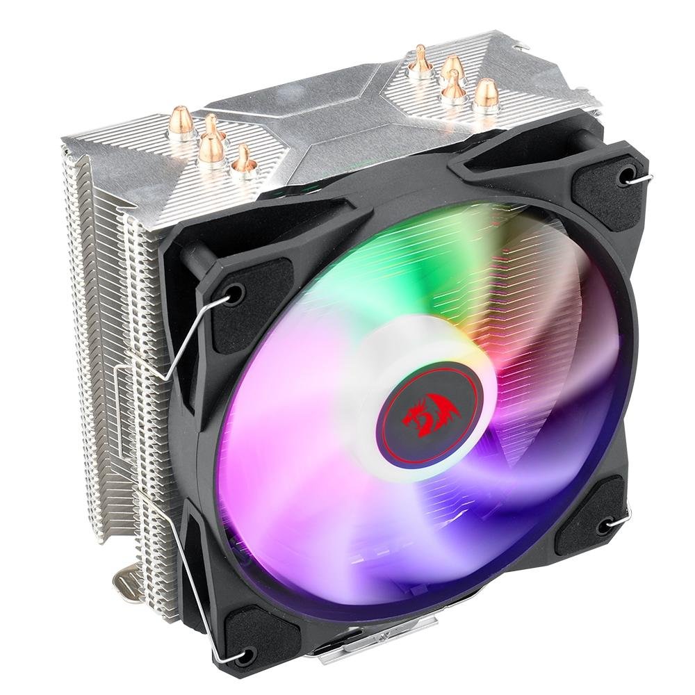 Imagem 3 de 7 do produto Air Cooler Redragon Tyr, LED Rainbow, AMD/Intel, 120mm, Preto - CC-9104