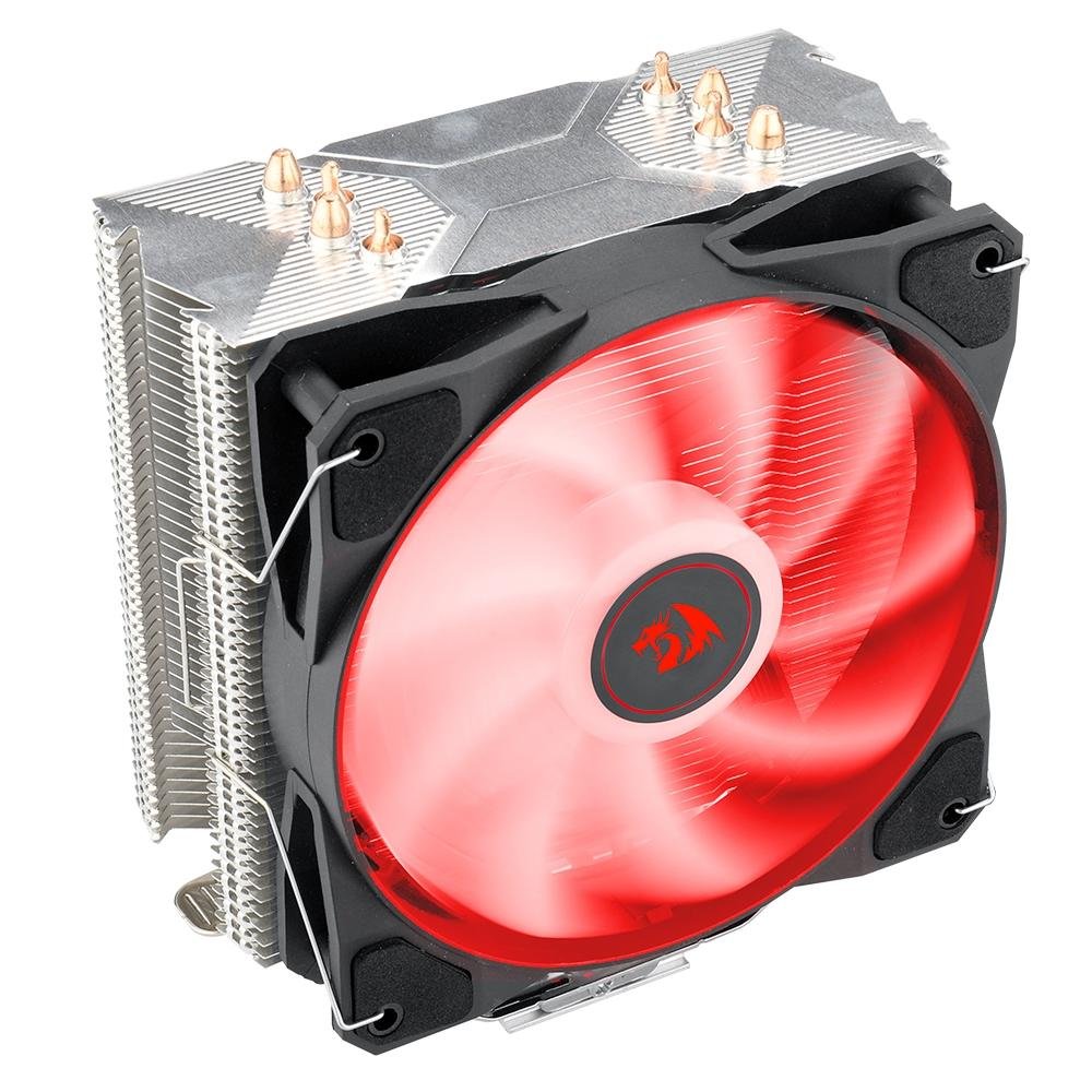 Imagem 2 de 7 do produto Air Cooler Redragon Tyr, LED Vermelho, AMD/Intel, 120mm, Preto - CC-9104R