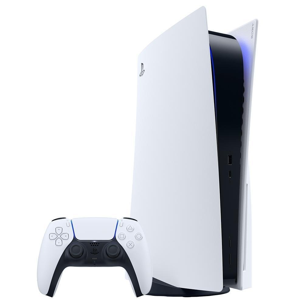 Console Playstation 5 Sony, SSD 825GB, Controle sem fio DualSense, Com Mídia Física, Branco - 1214A Console Playstation 5 Sony, SSD 825GB, Controle sem fio DualSense, Com Mídia Física, Branco - 1214A
