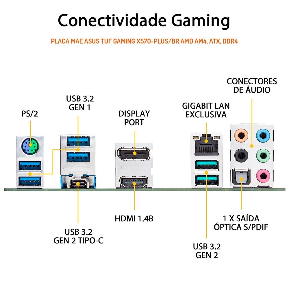 Imagem 7 de 11 do produto PC Gamer OnPress Powered By Asus AMD Ryzen 7 5800X, RTX 3070 8GB, 16GB DDR4, SSD 500GB, Linux, Preto - ONGR758XT3716M25