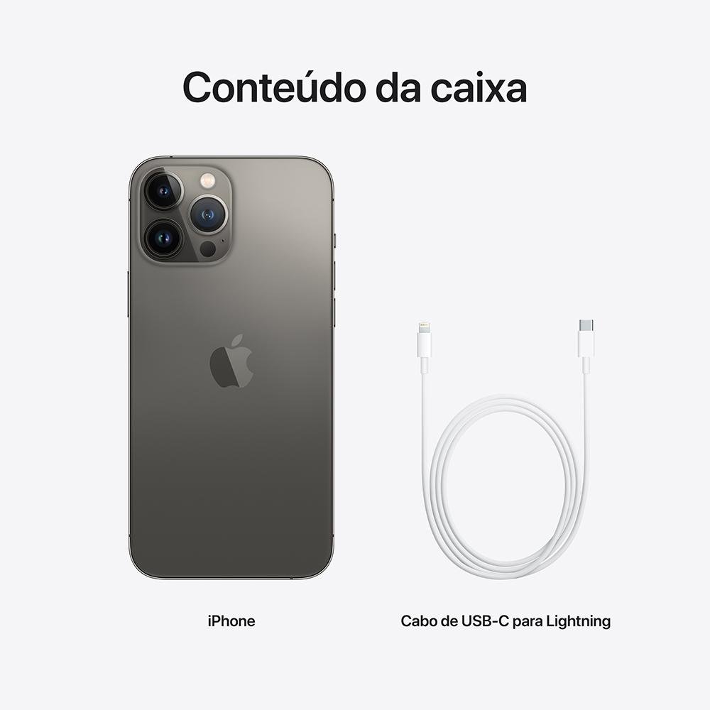 Imagem 9 de 11 do produto iPhone 13 Pro Max 1TB Grafite, 5G, Tela de 6.7, Câmera Tripla 12MP - MLLK3BZ/A