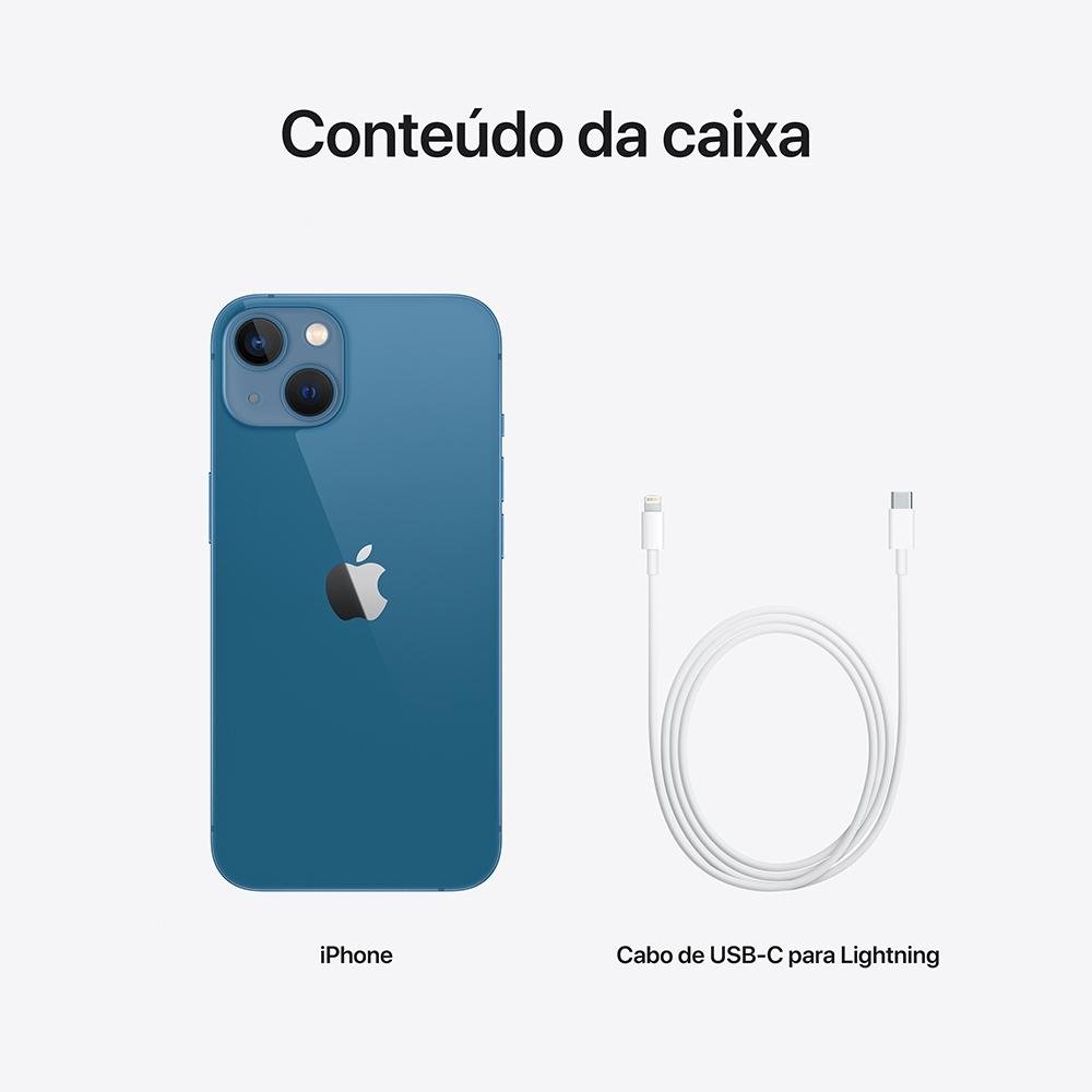 iPhone 13 de 128GB, Azul, 5G e Chip A15 | KaBuM!
