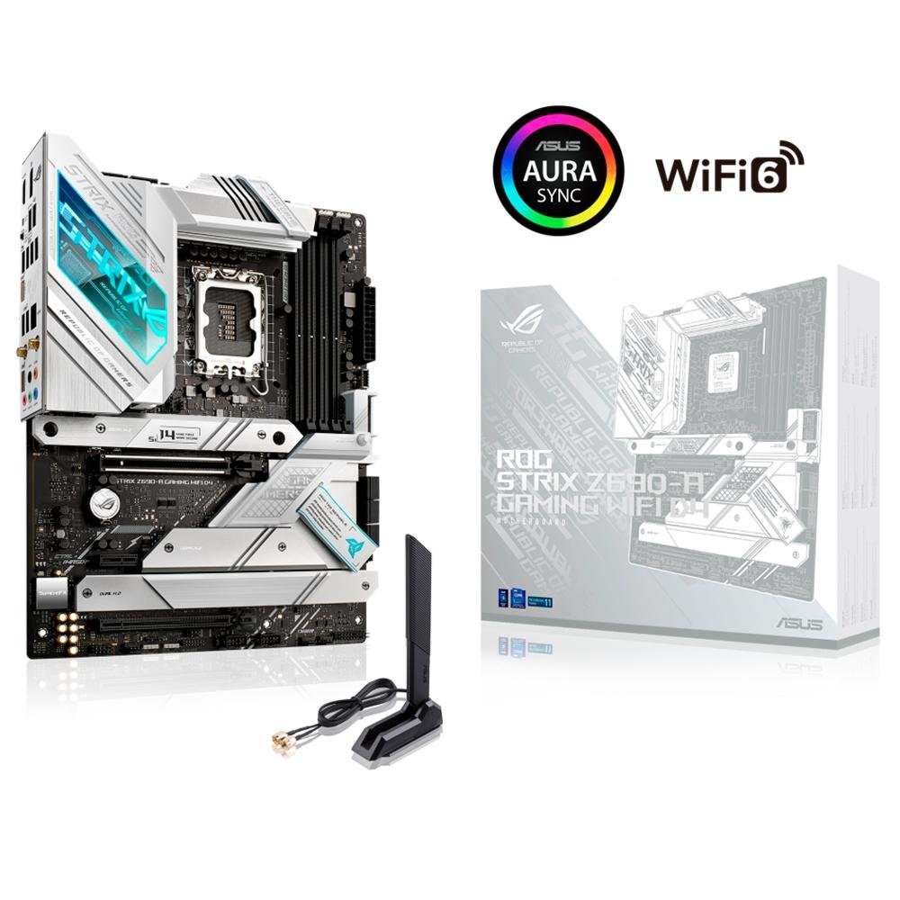 ROG STRIX Z690-A GAMING WIFI D4 ジャンク Placa Mãe Asus ROG Strix Z690-A Gaming Wi-Fi D4, Intel 1700 Z690