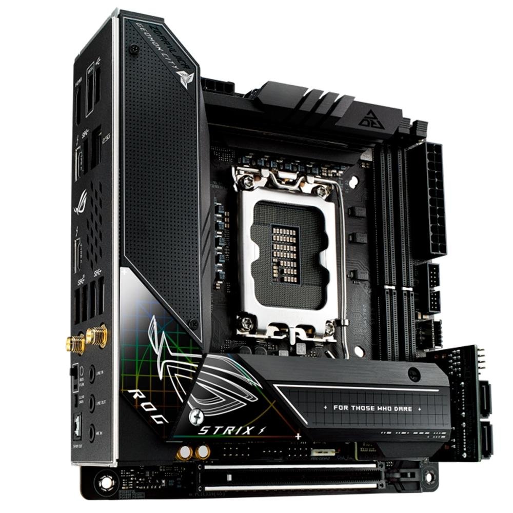 Placa Mãe Asus ROG STRIX Z690-I GAMING WIFI, Intel 1700 Z690, DDR5, Mini ITX - 90MB1910-M0EAY0