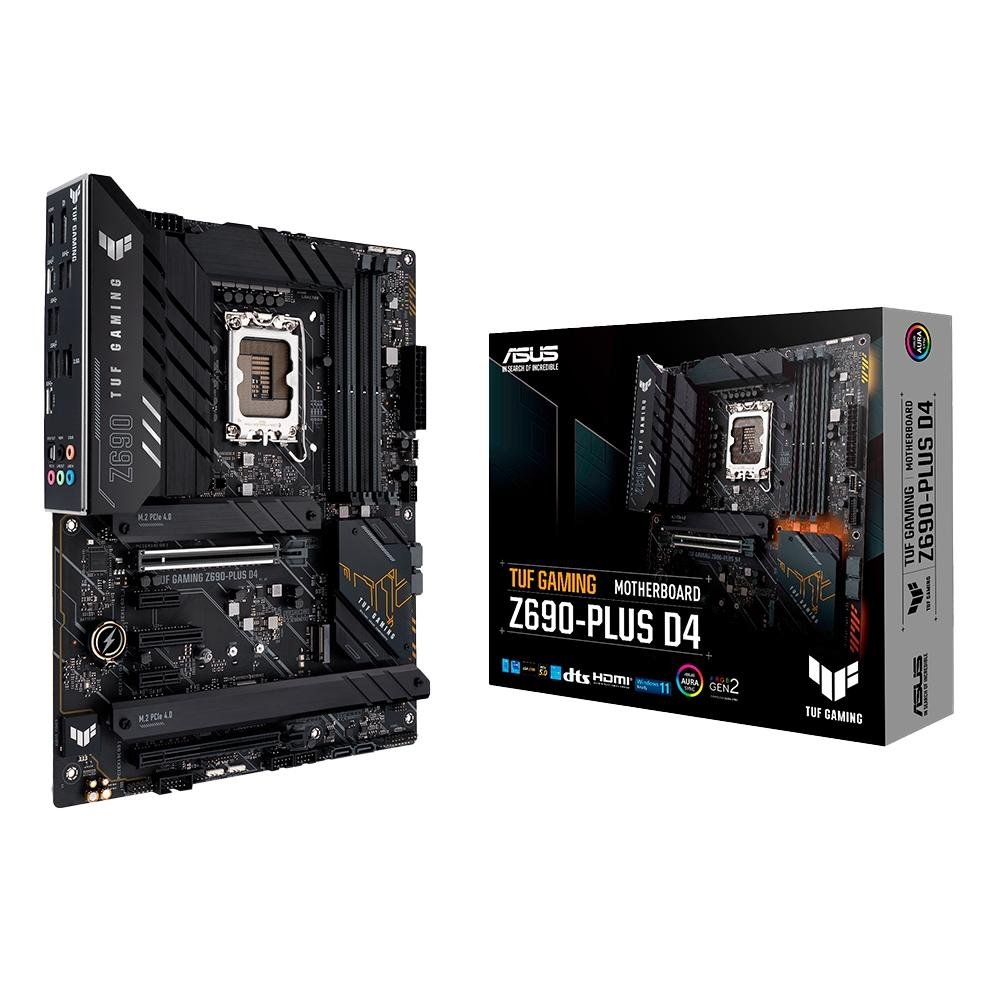 Placa Mãe Asus TUF GAMING Z690-PLUS WIFI D4, Intel, ATX, DDR4, RGB Placa Mãe Asus TUF GAMING Z690-PLUS WIFI D4, Intel, ATX, DDR4, RGB