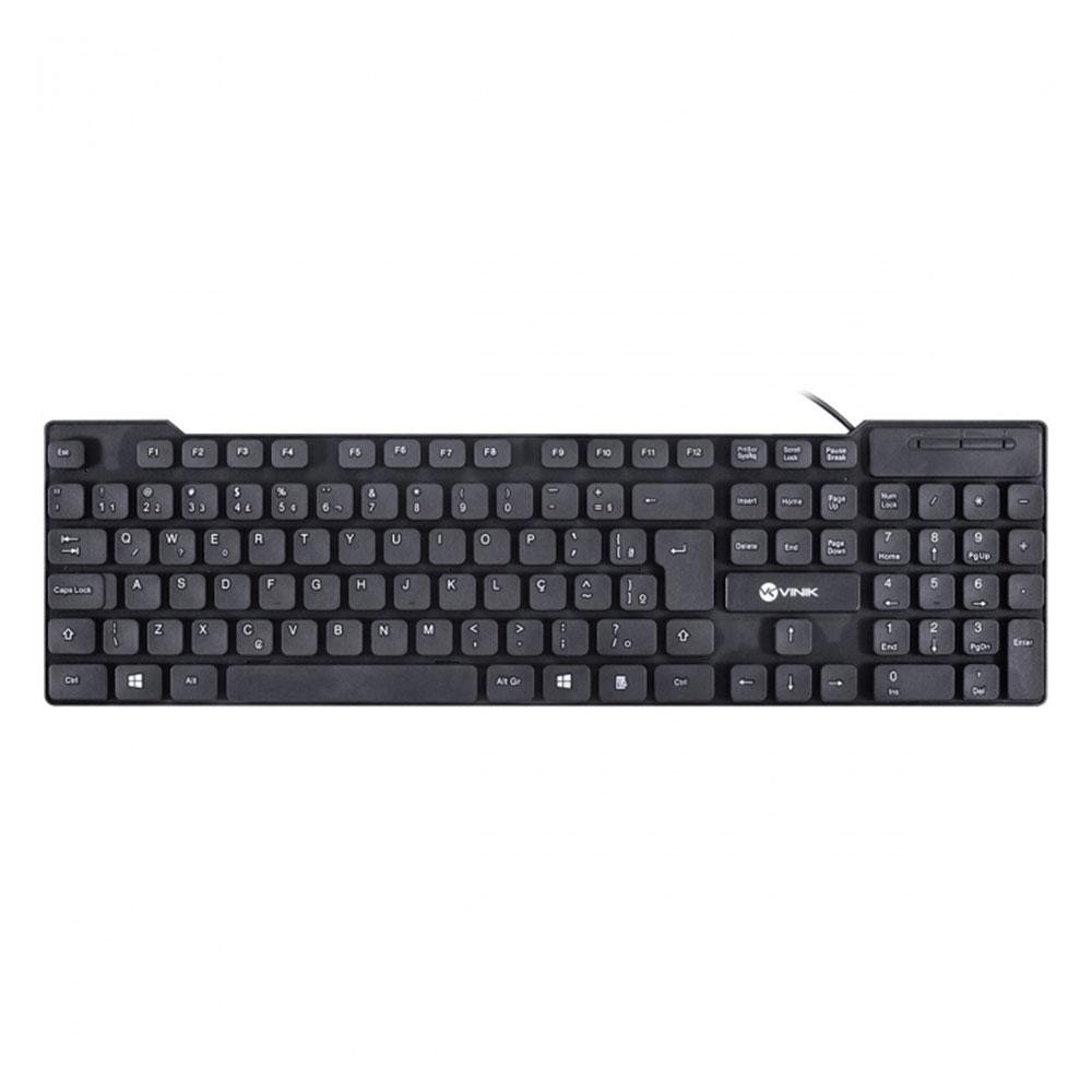 Teclado Chocolate Dynamic Vinik, ABNT2, USB, Preto - DT160