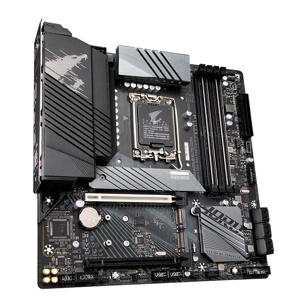 Placa-Mãe Gigabyte Z690M Aorus Elite, Rev. 1.0, Intel LGA 1700, mATX, DDR4, M.2 NVMe, Preto - Z690M A ELITE DDR4