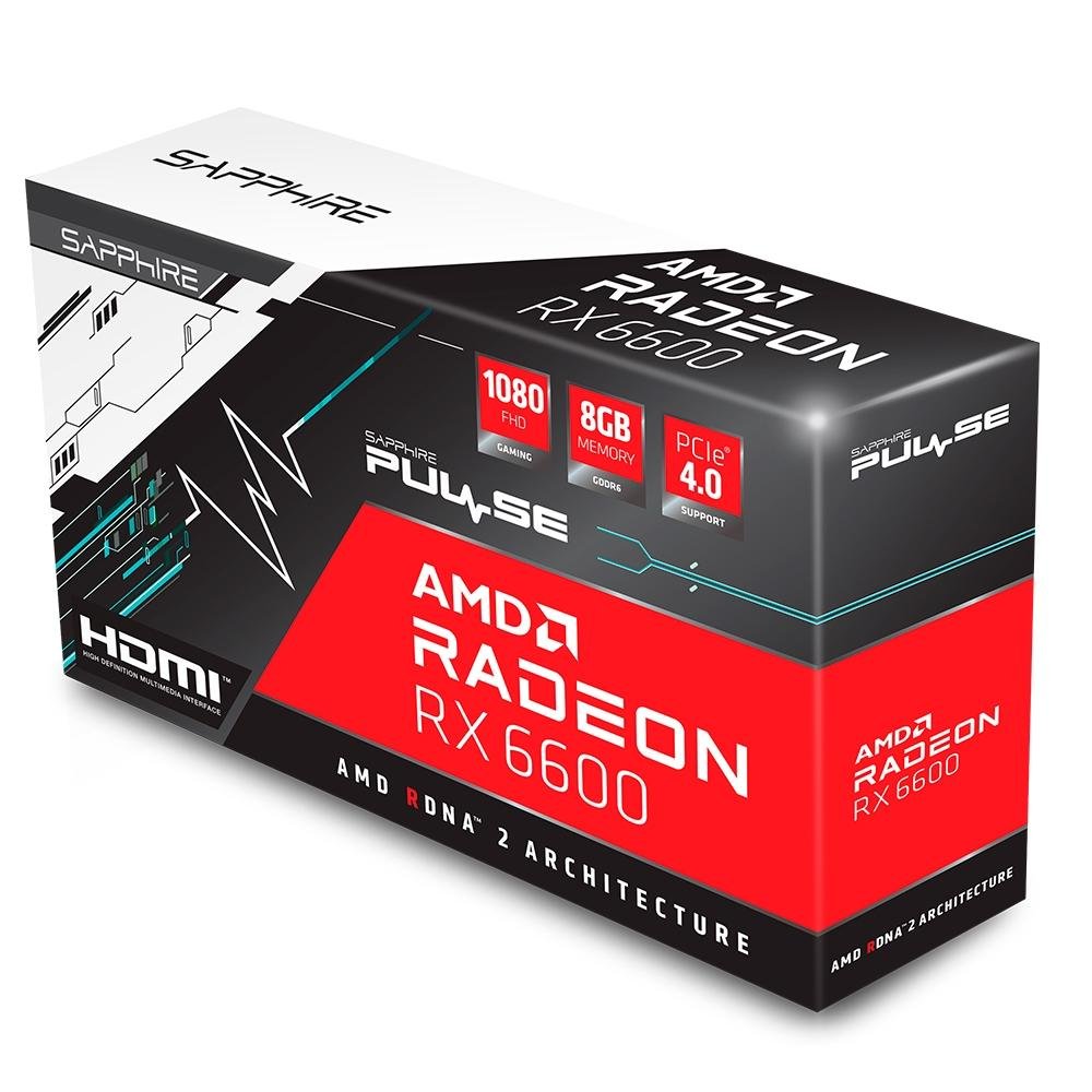 Placa de Vídeo Sapphire AMD Radeon RX6600 | KaBuM! Placa de Vídeo Sapphire AMD Radeon RX6600 | KaBuM!