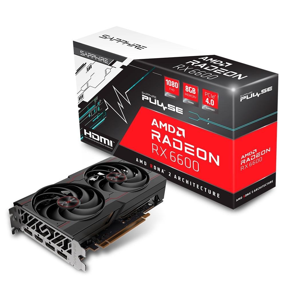 グラフィックボード・グラボ・ビデオカード SAPPHIRE PULSE Radeon RX 6600 8G GDDR6 Placa de Vídeo Sapphire AMD Radeon RX6600 | KaBuM!