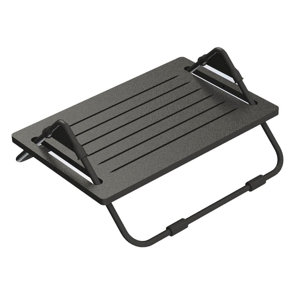 Imagem 3 de 3 do produto Apoio Ergonômico para os pés Multivisão, MDF, Preto, Desmontado - Apoio-PR