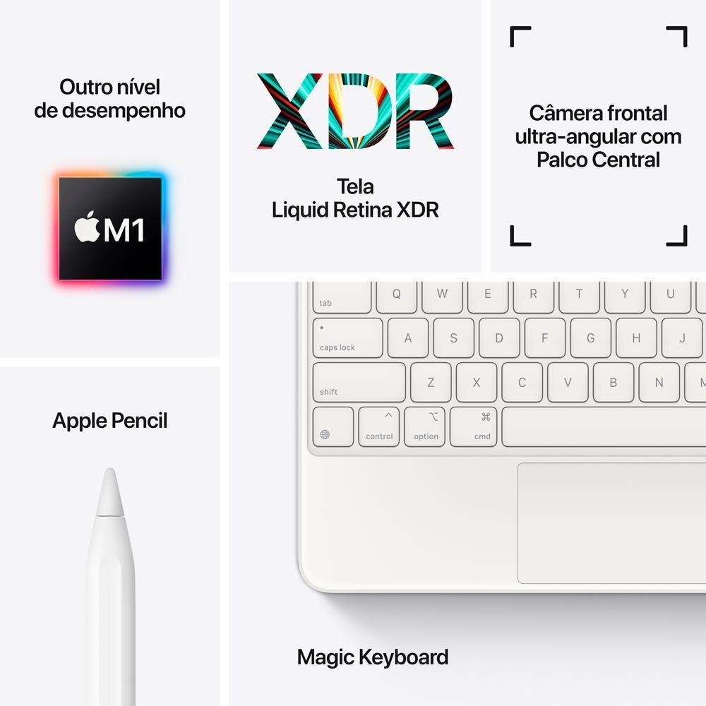 iPad Pro Apple 12.9, 128GB, Processador M1, WiFi, Bluetooth, USB-C