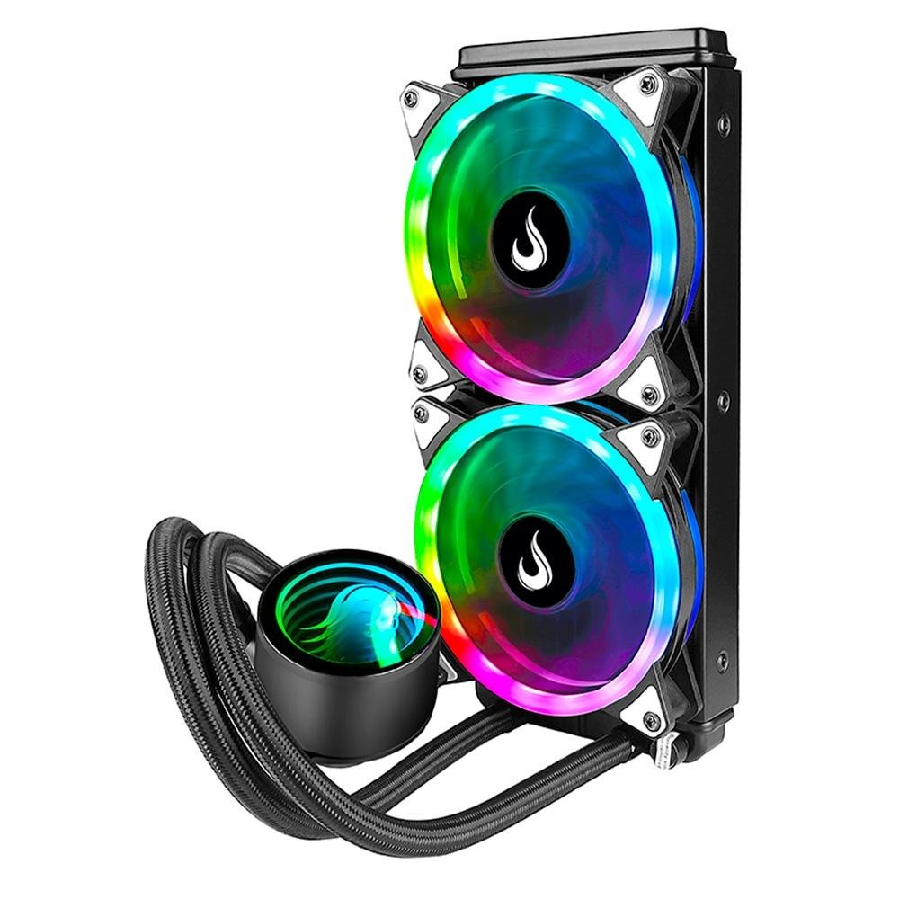 Water Cooler Rise Mode, ARGB, 240mm, AMD/Intel, Preto - RM-WCB-04-ARGB Water Cooler Rise Mode, ARGB, 240mm, AMD/Intel, Preto - RM-WCB-04-ARGB
