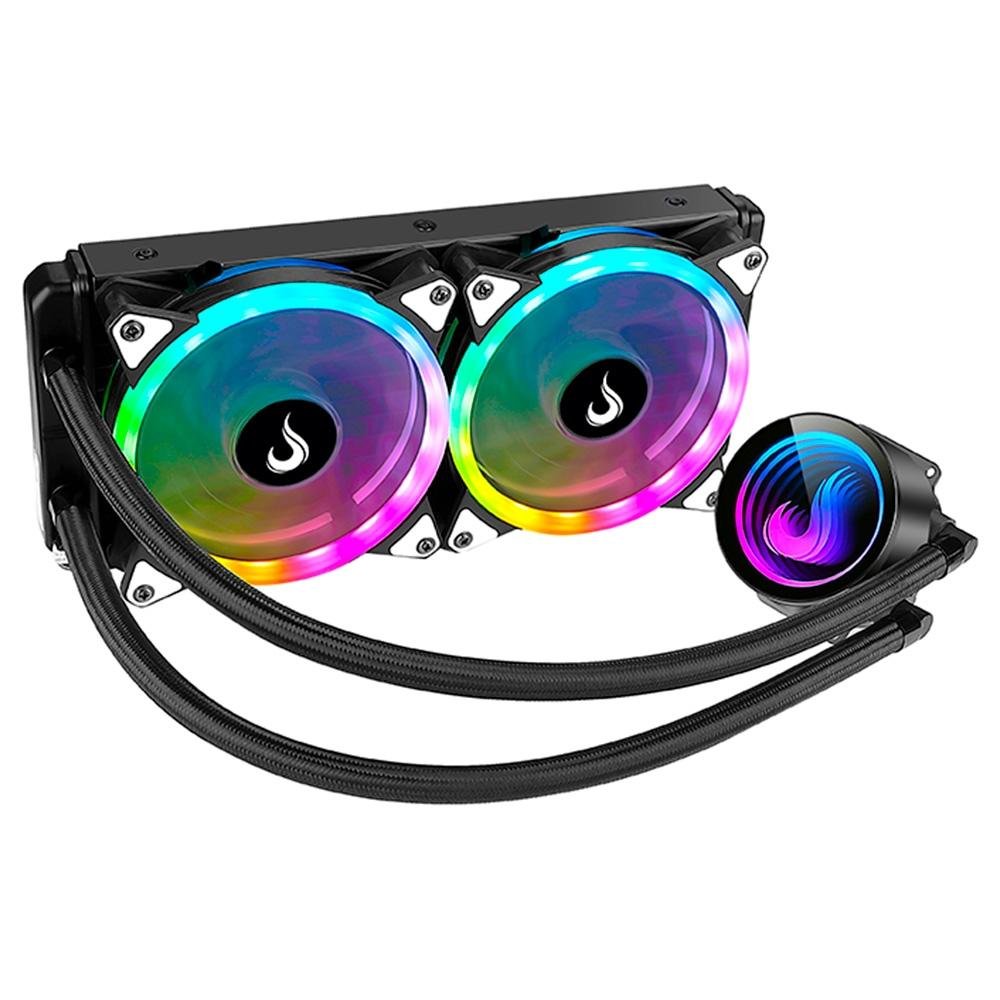 Water Cooler Rise Mode, ARGB, 240mm, AMD/Intel, Preto - RM-WCB-04-ARGB Water Cooler Rise Mode, ARGB, 240mm, AMD/Intel, Preto - RM-WCB-04-ARGB