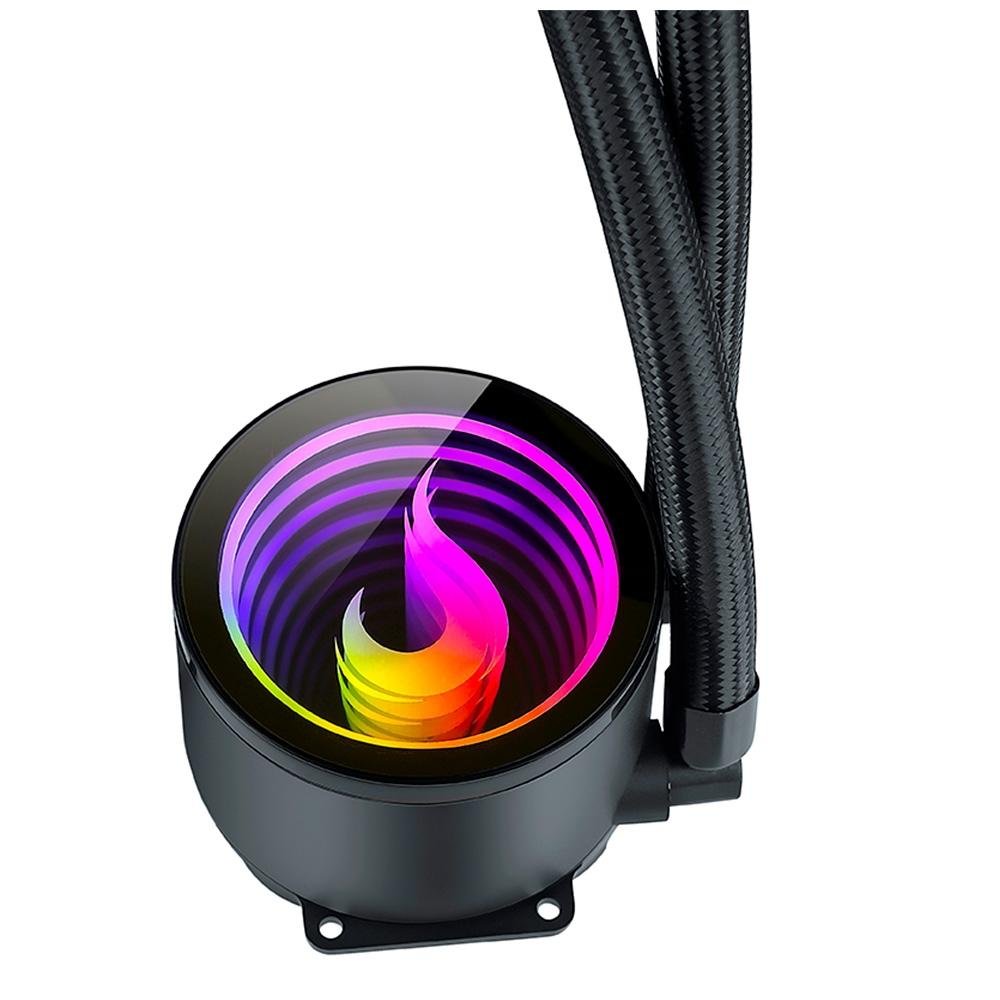 Water Cooler Rise Mode, ARGB, 240mm, AMD/Intel, Preto - RM-WCB-04-ARGB Water Cooler Rise Mode, ARGB, 240mm, AMD/Intel, Preto - RM-WCB-04-ARGB