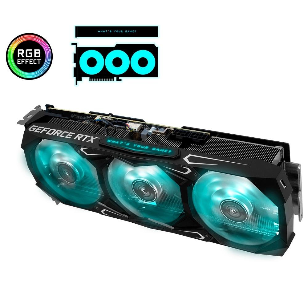 Imagem 5 de 16 do produto Placa de Vídeo RTX 3080 Serious Gaming Galax NVIDIA GeForce, 10GB GDDR6X, LHR, RGB, DLSS, Ray Tracing - 38NWM3MD99RG