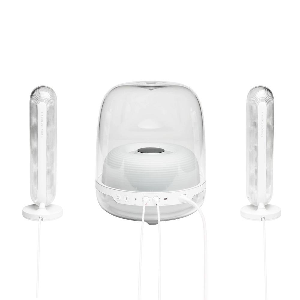 Caixa de Som Bluetooth Harman Kardon Soundsticks 4, 140W RMS, Design Transparente, Branco - HKSOUNDSTICK4WHTBR - view 2