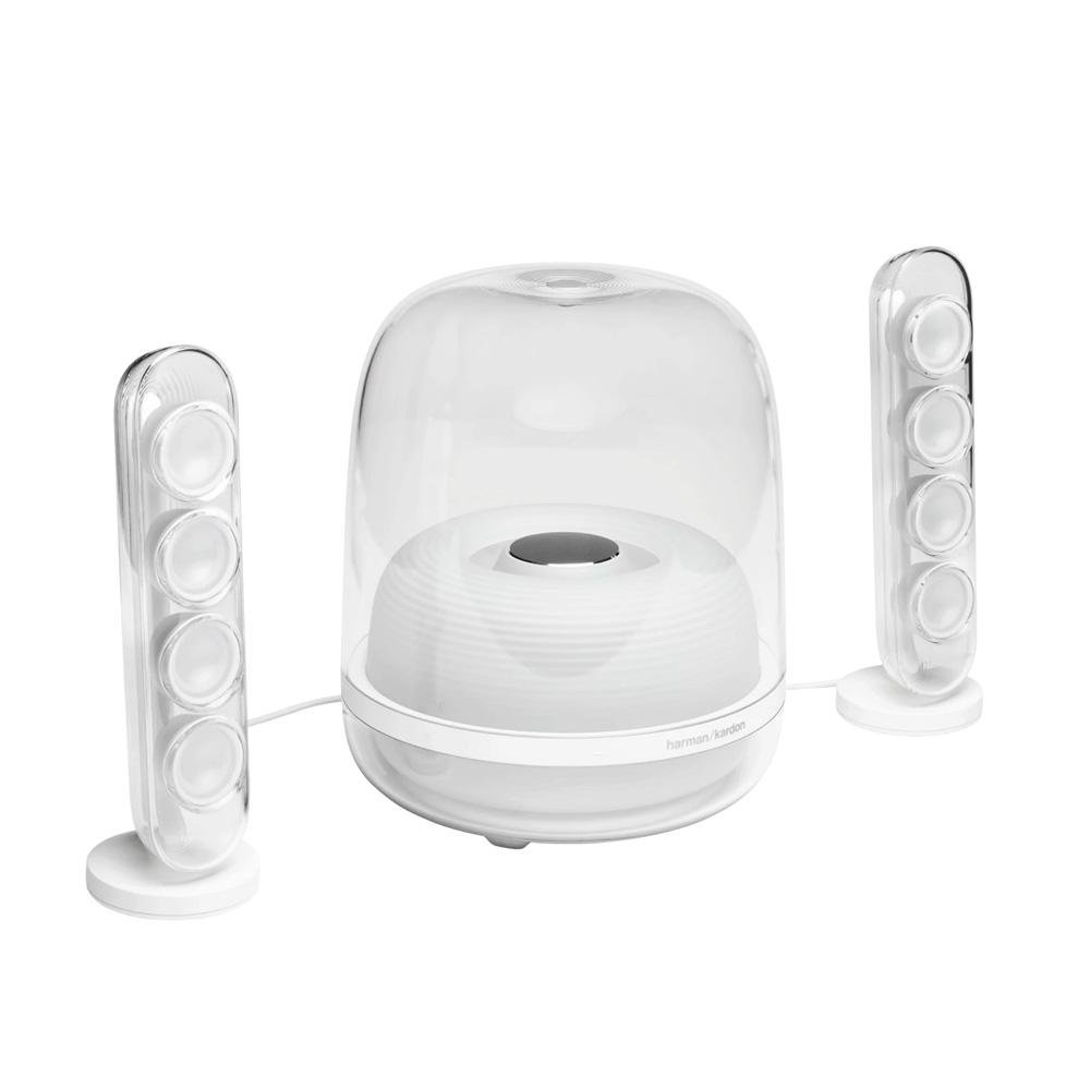 Caixa de Som Bluetooth Harman Kardon Soundsticks 4, 140W RMS, Design Transparente, Branco - HKSOUNDSTICK4WHTBR - view 3
