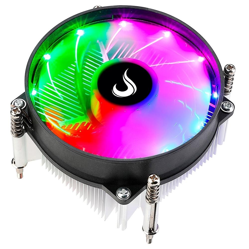Air Cooler Gamer Rise Mode X4, LED Rainbow, Intel, 90mm, Preto - RM-ACX-04-RGB - view 2