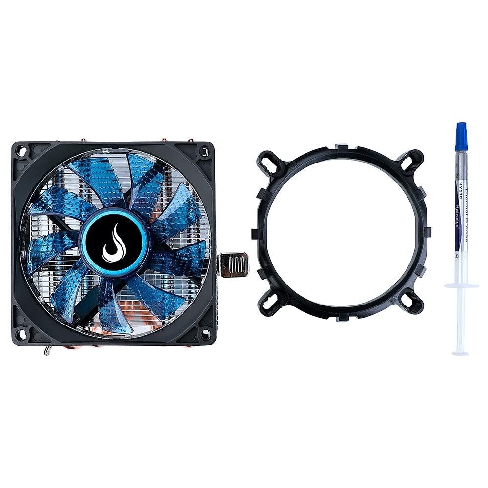 Air Cooler Gamer Rise Mode X5, LED Azul, AMD/Intel, 120mm, Preto - RM-ACX-05-BB - view 6