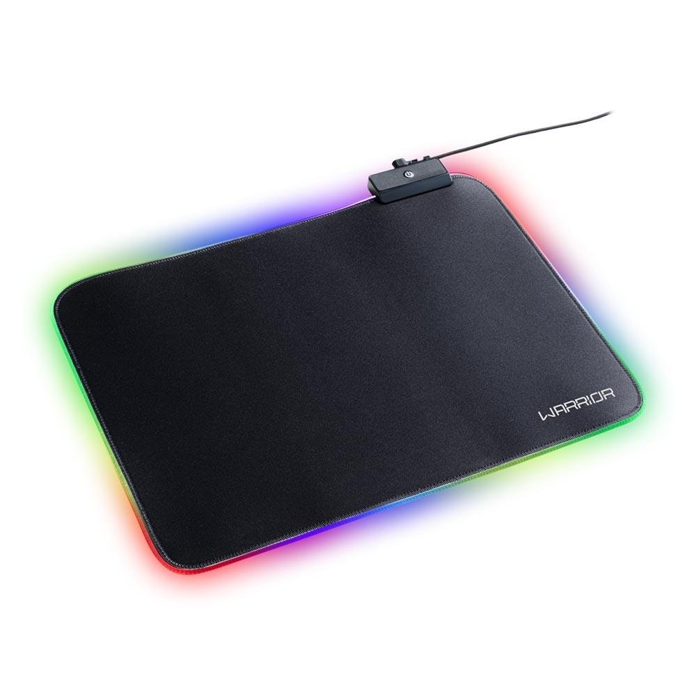 Imagem 4 de 6 do produto Mousepad Gamer Warrior Cronos, RGB, 360x260mm, USB, Flexivel, Base Emborrachada, Preto - AC333