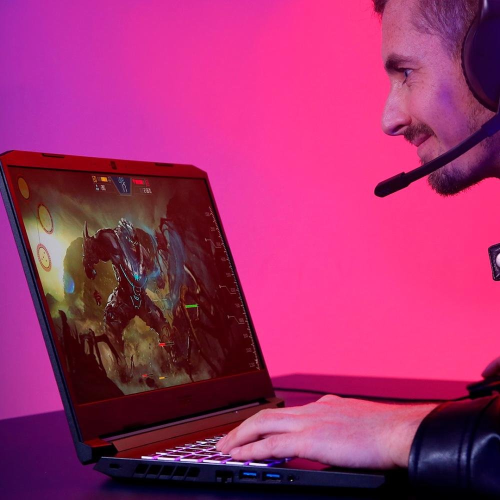 Imagem 7 de 8 do produto Notebook Gamer Acer Aspire Nitro 5 Intel Core i5-10300H, GeForce GTX 1650, 8GB RAM, SSD 512GB NVMe, 15.6" FHD, IPS, W10 - AN515-55-51D3