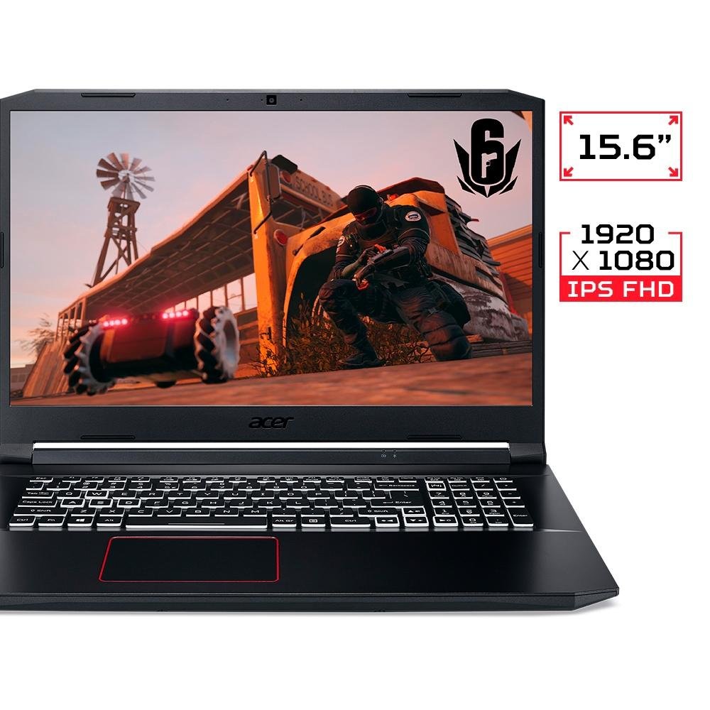 Imagem 8 de 8 do produto Notebook Gamer Acer Aspire Nitro 5 Intel Core i5-10300H, GeForce GTX 1650, 8GB RAM, SSD 512GB NVMe, 15.6" FHD, IPS, W10 - AN515-55-51D3