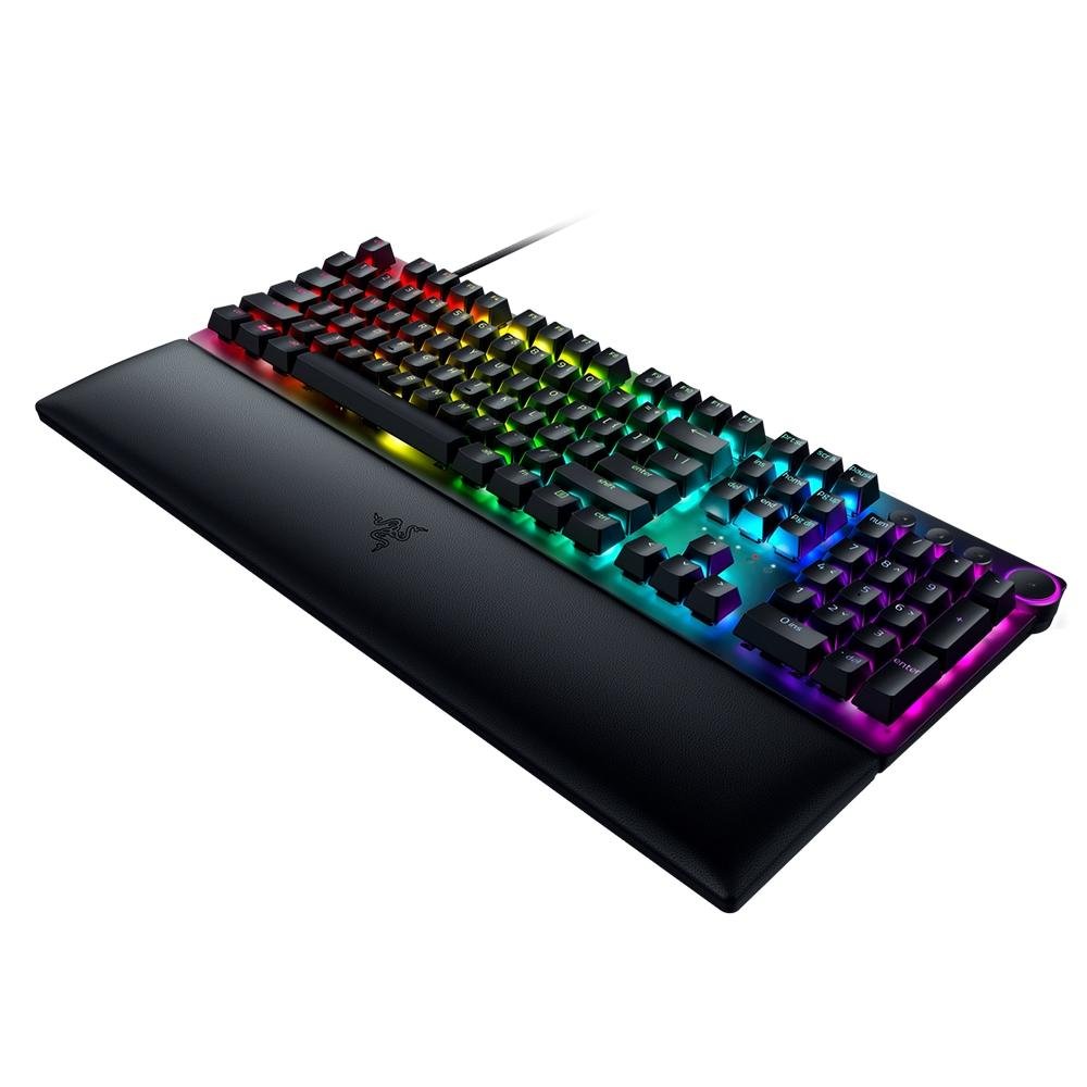 Teclado Gamer Razer Huntsman V2, Chroma RGB, Switch Óptico Red, com Apoio de Pulso, Preto - RZ03-03930200-R3U1