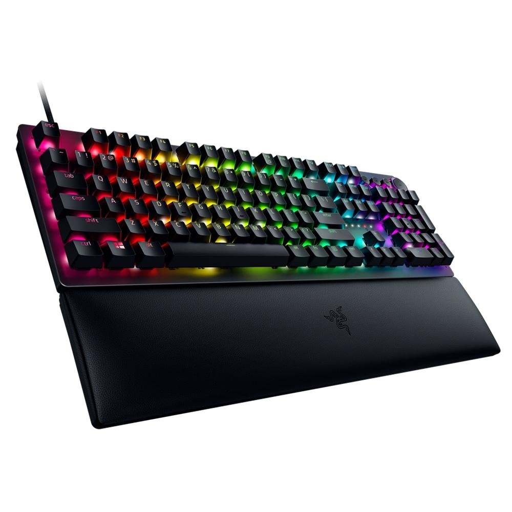 Teclado Gamer Razer Huntsman V2, Chroma RGB, Switch Óptico Red, com Apoio de Pulso, Preto - RZ03-03930200-R3U1