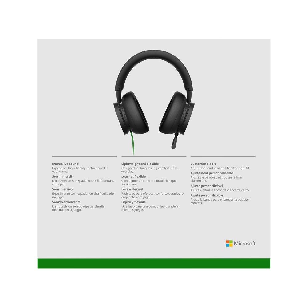 Headset Gamer Xbox, Som Surround, Dolby Atmos, Drivers 40mm, P2, Preto - 8LI-00001 Headset Gamer Xbox, Som Surround, Dolby Atmos, Drivers 40mm, P2, Preto - 8LI-00001
