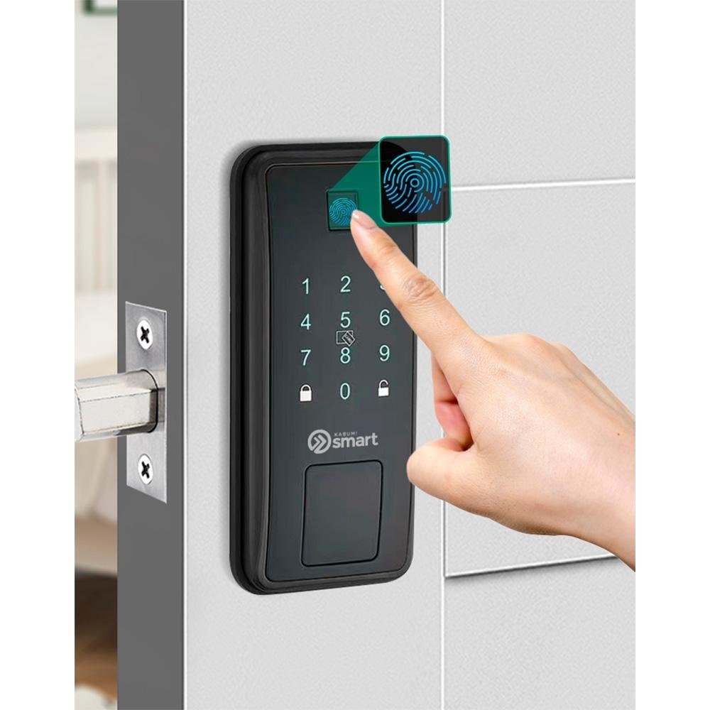 Fechadura Digital KaBuM! Smart 500 - Biometria, Controle Via Aplicativo, Preto - KBSG003 Fechadura Digital KaBuM! Smart 500 - Biometria, Controle Via Aplicativo, Preto - KBSG003