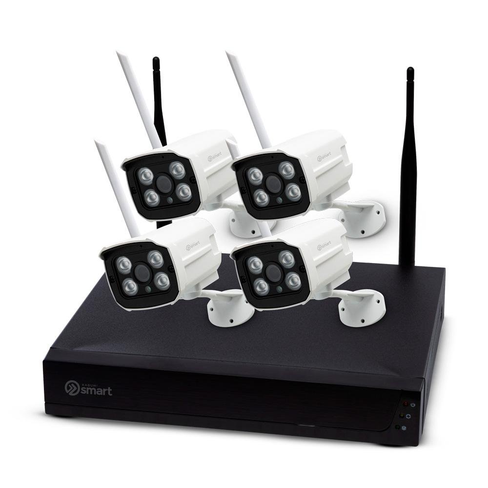 Kit 04 Câmeras Infra 1080P + 1 NVR 4 canais 1080P HD KaBuM! Smart - KBSK007 Kit 04 Câmeras Infra 1080P + 1 NVR 4 canais 1080P HD KaBuM! Smart - KBSK007