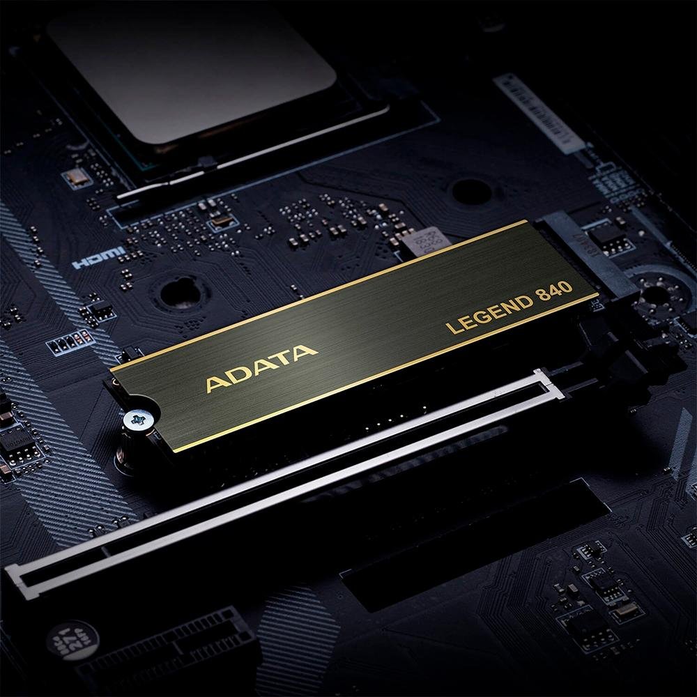 SSD ADATA Legend 840, 1TB, M.2 2280, PCIe Gen4, NVMe 1.4, Leitura 5000MB/s e Gravação 4750MB/s, Cinza - ALEG-840-1TCS