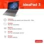 Notebook Lenovo Ultrafino Ideapad Ryzen 5-5500U, 8GB, 256GB SSD, 15.6" FHD, Linux, Cinza - 82MFS00100