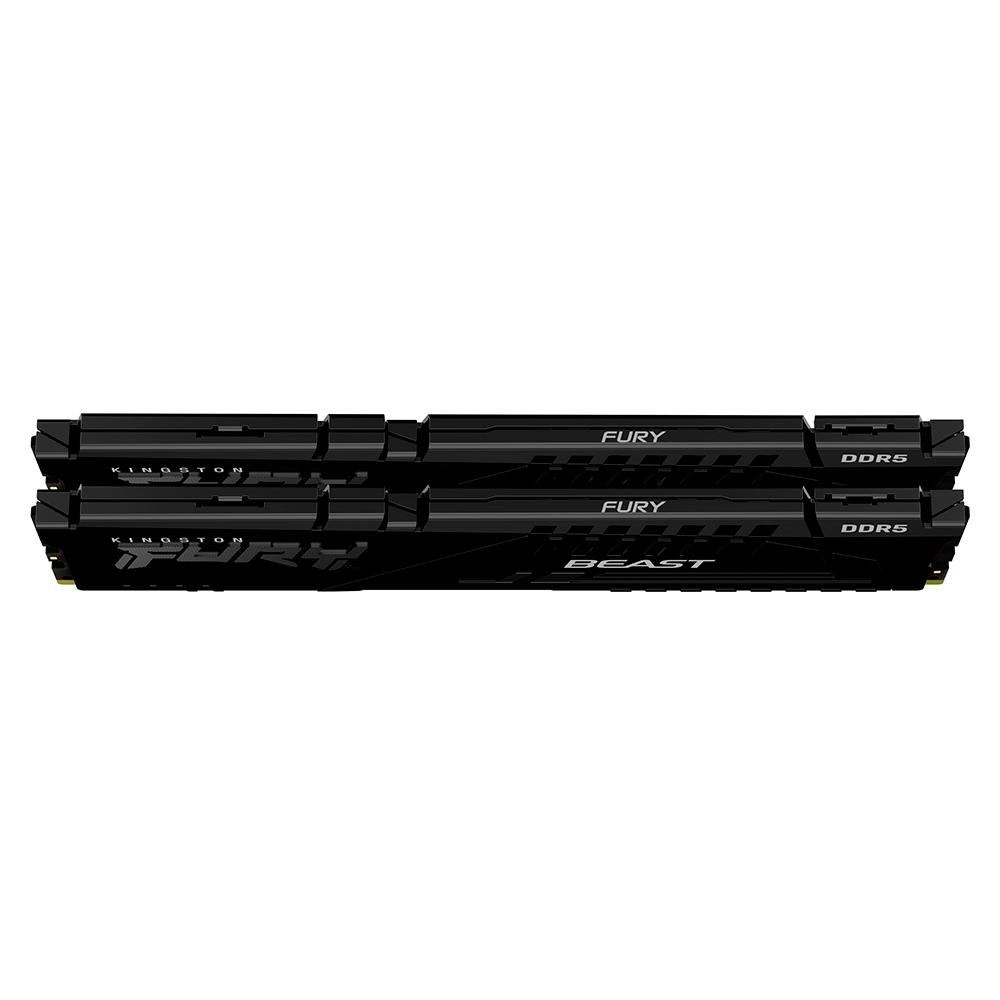 Memória RAM Kingston Fury Beast, 32GB (2x16GB), 5200MHz, DDR5, CL40, para Intel XMP, Preto - KF552C40BBK2-32 - view 2