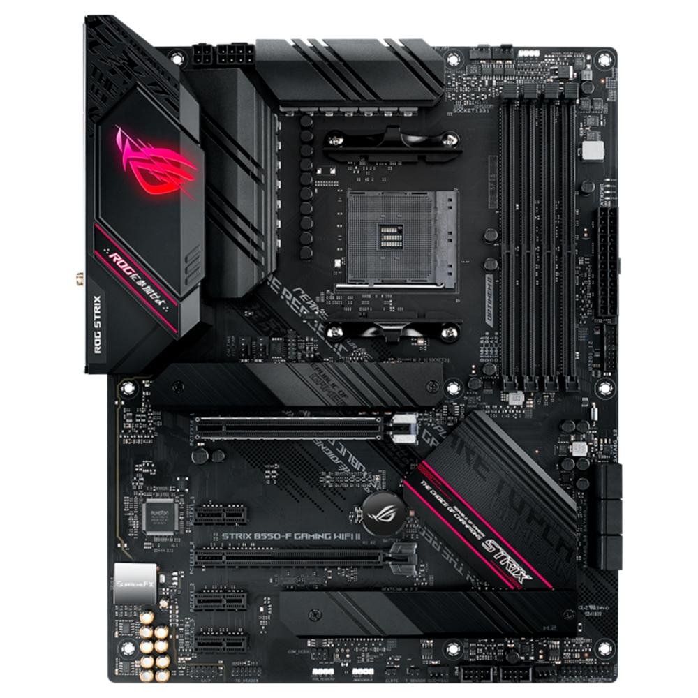 Placa-Mãe ASUS ROG Strix B550-F Gaming II, AMD AM4, Aura Sync RGB, ATX, DDR4, Wi-Fi, Preto - 90MB19V0-M0EAY0 - view 2
