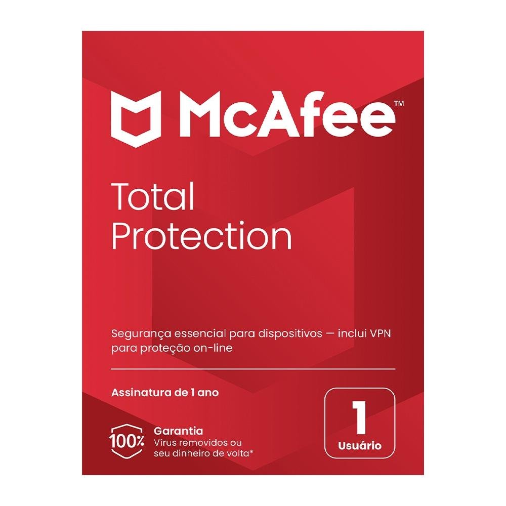 Gift Card Antivirus McAfee Proteção Total para 01 Dispositivo - 1 Ano de acesso, Digital para download